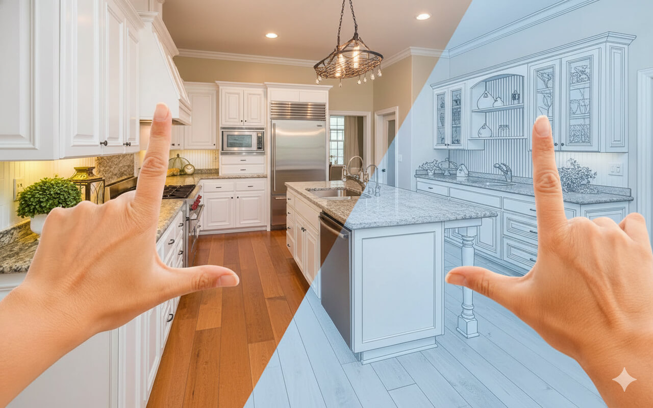 Modern kitchen remodel showcasing precision craftsmanship